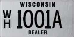 Wisconsin Dealer Plate